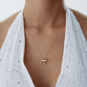 Goat Necklace in 14k Solid Gold - Solid 14k Gold Necklace