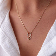 14k Gold 14k Solid Gold Bee Necklace - Solid 14k Gold Necklace