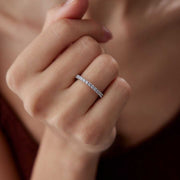 14K Gold Eternity Band Ring - Solid 14k Gold Ring