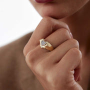 Heart Shape Ring - Solid 14k Gold Ring