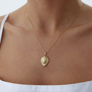 14k Gold Lion Necklace - Solid 14k Gold Necklace
