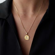 14k Gold Aries Zodiac Necklace - Solid 14k Gold Necklace