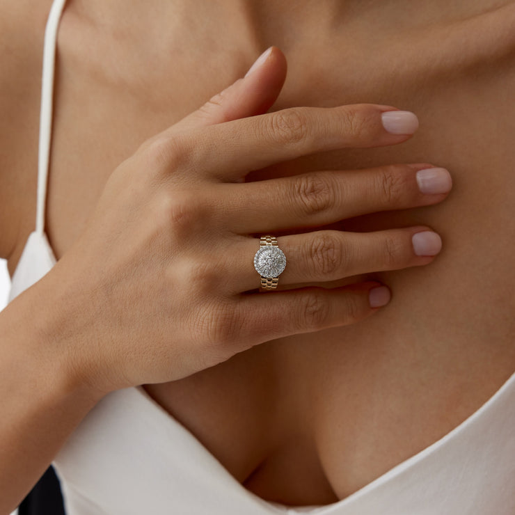 Kordon Trapez Ring - Solid 14k Gold Ring