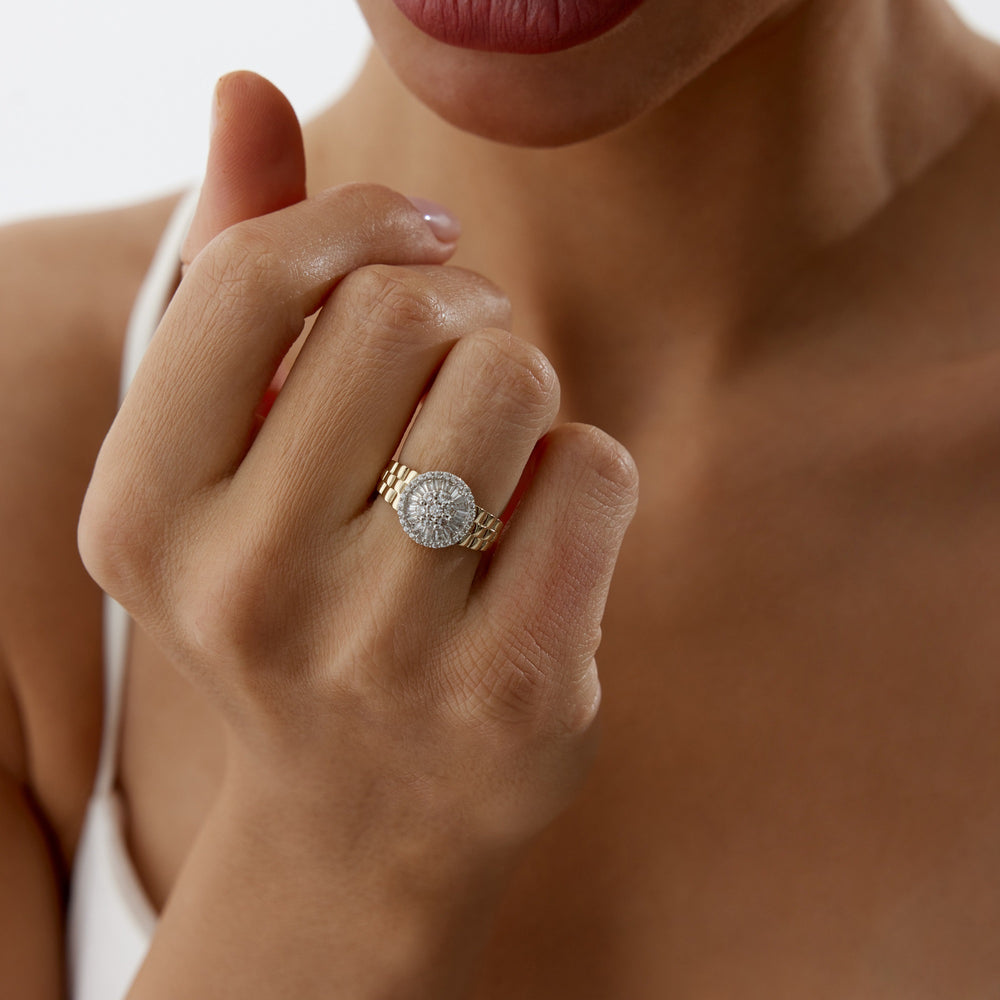 Kordon Trapez Ring - Solid 14k Gold Ring