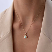 14k Gold Large Fish Necklace - Solid 14k Gold Necklace