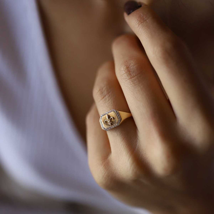 Lotus Ring - Solid 14k Gold Ring