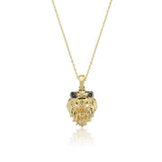 14k Gold Medium Lion Necklace - Solid 14k Gold Necklace