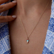 14k Gold Minimalist Mediterranean Fish Necklace - Solid 14k Gold Necklace