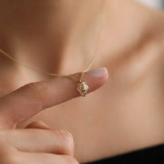 14k Gold Minimalist Lion Necklace - Solid 14k Gold Necklace