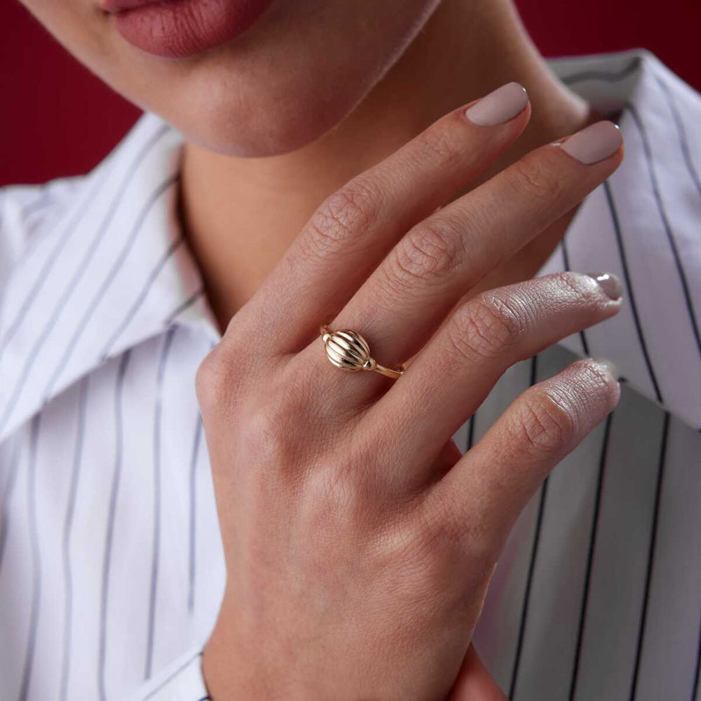 Croissant Ring 14k Gold - Solid 14k Gold Ring