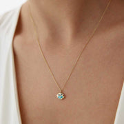 14k Gold Fish Talisman Necklace - Solid 14k Gold Necklace