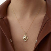 14k Gold Lion Pendant Necklace - Solid 14k Gold Necklace