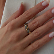 Croissant Ring in 14k Gold - Solid 14k Gold Ring