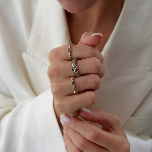 Croissant Ring in 14k Gold - Solid 14k Gold Ring