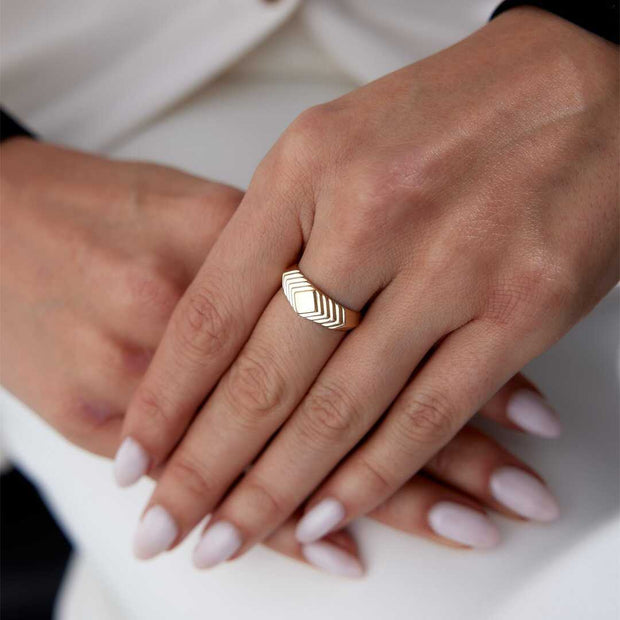 Arrow Ring - Solid 14k Gold Ring