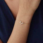 14k Gold 777 Stone Lucky Bracelet, 14k Solid Gold Bracelet, Gold Bracelet for women, Solid Gold Bracelet