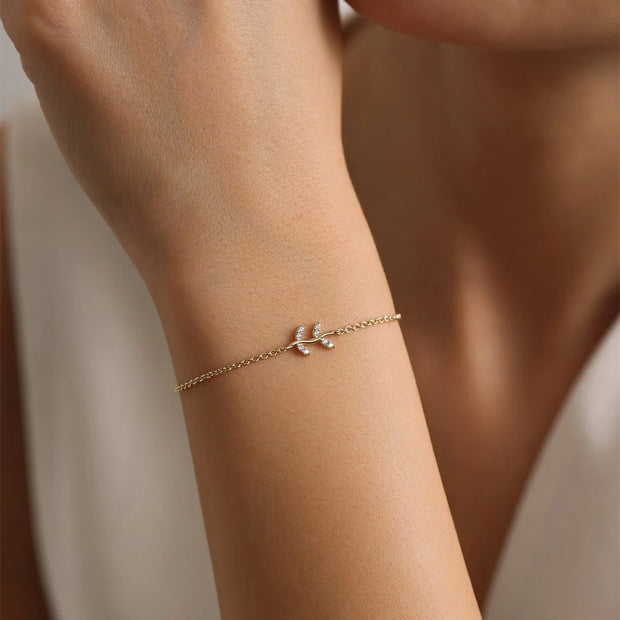 14k Gold Mini Spike Bracelet, 14k Solid Gold Bracelet, Gold Bracelet for women, Solid Gold Bracelet