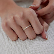 14K Gold Eternity Band Ring - Solid 14k Gold Ring