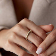 Croissant Ring in 14k Gold - Solid 14k Gold Ring