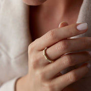 Croissant Ring in 14k Gold - Solid 14k Gold Ring
