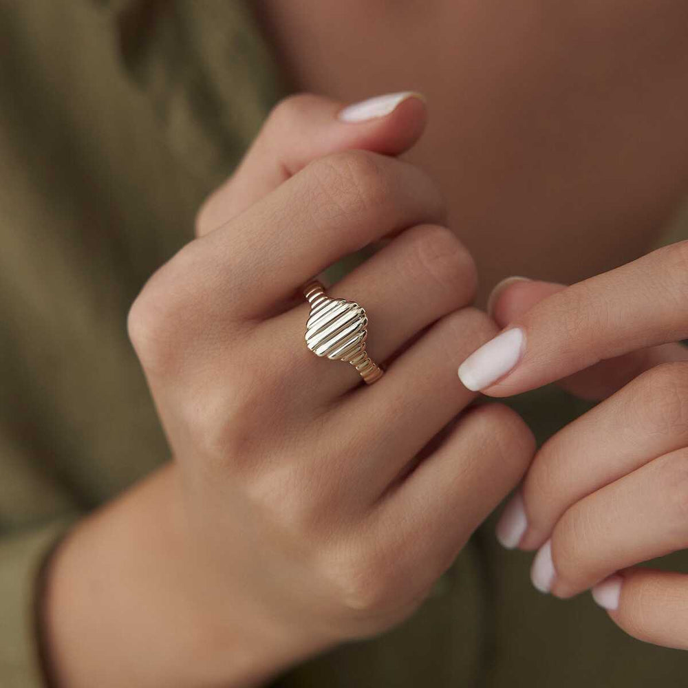 Croissant Ring 14k Gold - Solid 14k Gold Ring