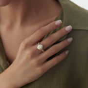 Croissant Ring 14k Gold - Solid 14k Gold Ring