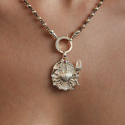 14k Gold Cancer Zodiac Necklace - Solid 14k Gold Necklace