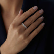 14K Gold Baguette Eternity Band Ring - Solid 14k Gold Ring