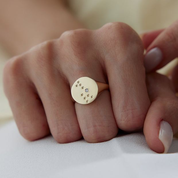 Sirius Ring in solid 14k gold