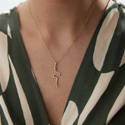 14k Gold 14k Solid Gold Snake Necklace - Solid 14k Gold Necklace