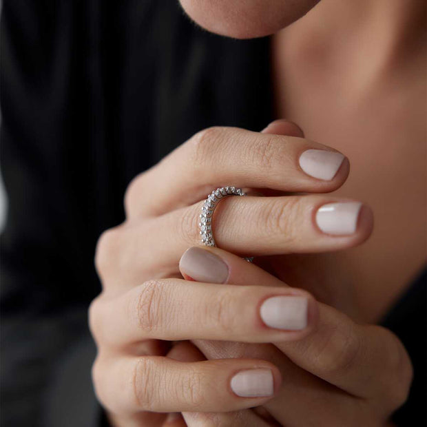 14K Gold Eternity Band Ring - Solid 14k Gold Ring