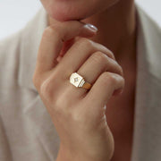 Gold Star Ring - Solid 14k Gold Ring