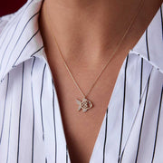 14k Gold Fish Necklace with CZ in 14k Gold - Solid 14k Gold Necklace