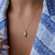 14k Gold Medium Fish Necklace - Solid 14k Gold Necklace