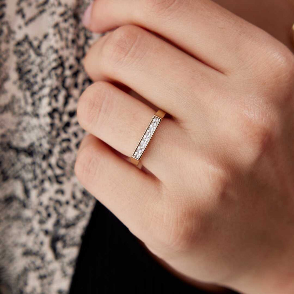 Rectangle Ring - Solid 14k Gold Ring