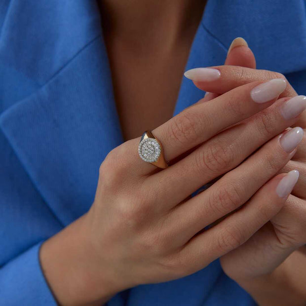 Trapez Baguette Ring - Solid 14k Gold Ring