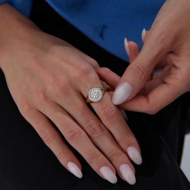 Trapez Baguette Ring - Solid 14k Gold Ring
