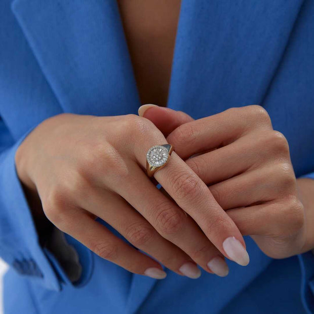 Trapez Baguette Ring - Solid 14k Gold Ring