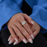 Trapez Big Baguette Ring - Solid 14k Gold Ring