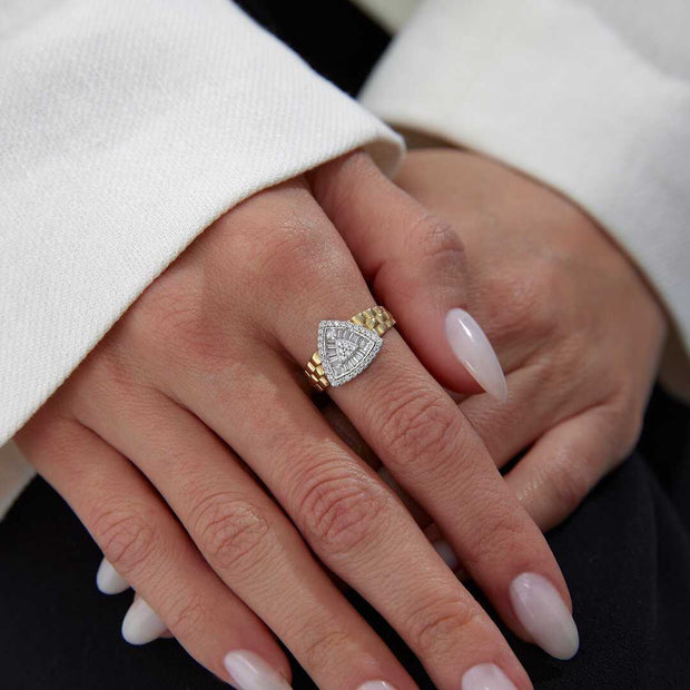 Trapez Cordon Ring - Solid 14k Gold Ring