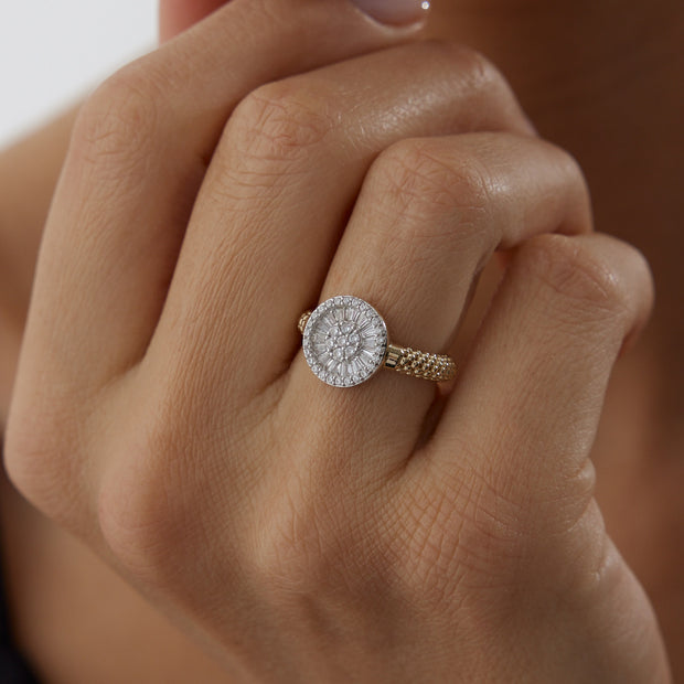 Trapeze Point Ring - Solid 14k Gold Ring
