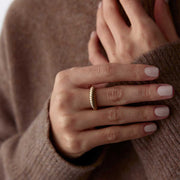 14k Gold Croissant Ring - Solid 14k Gold Ring