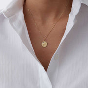 14k Gold Sagittarius Necklace - Solid 14k Gold Necklace