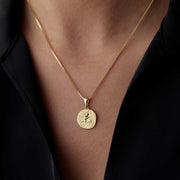 14k Gold Sagittarius Necklace - Solid 14k Gold Necklace