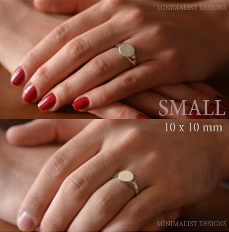 Custom Made Round Family Crest Ring-Minimalist Designs