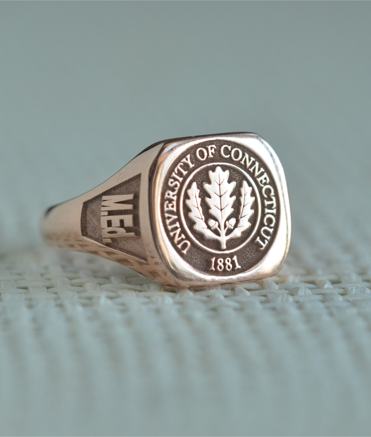 Custom Made University of Connecticut Class Ring-Minimalist Designs