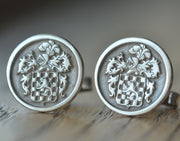 Personalized Family Crest Cufflinks-Minimalist Designs