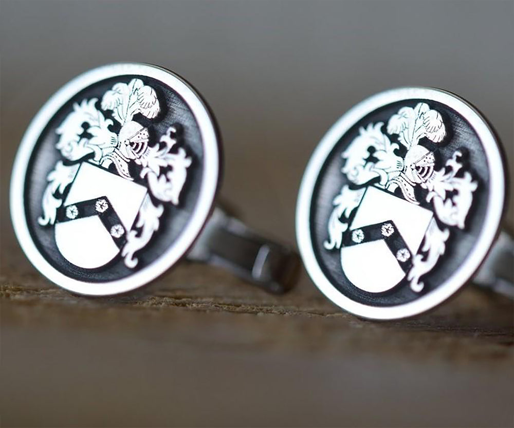 Custom Made Family Crest Cufflinks - Any Crest