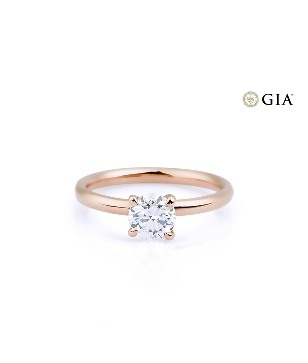 Round Cut GIA Certified Solitaire Diamond Ring