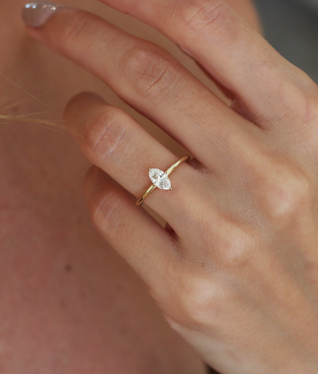 Double Marquise Diamond Ring Set